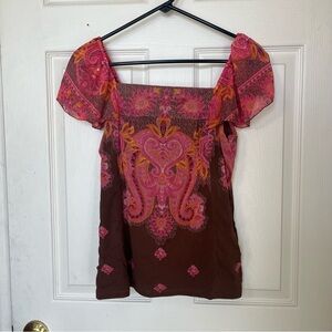 International Concepts Pink and Brown Tshirt